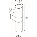 SLV Luminaria de pared ENOLA 2.0 M WL DOUBLE GU10 QPAR51 de 2 llamas, con portalámpara GU10 IP20, blanco