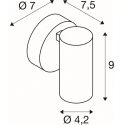 SLV Luminaria de pared y techo ENOLA 2.0 S CW SINGLE PAR11 rund de 1 llama, redondo, con portalámpara GU10 IP20, negro