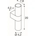 SLV Luminaria de pared ENOLA 2.0 S WL DOUBLE PAR11 de 2 llamas, con portalámpara GU10 IP20, negro