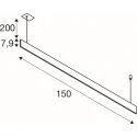 SLV Luminaria colgante LINIUS 150 PD PHASE RECESSED versión incorporada IP20, latón regulable