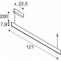 Luminaria colgante LINIUS 120 PD DALI ROSETTE controlable por DALI, con baldaquino IP20, latón regulable