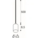 SLV Luminaria colgante trifásica FITU PD 3PH SET RIBBED E27 GLOBE150 juego de 1, con adaptador, con portalámpara