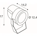 SLV Proyector para exteriores PL-BEAM PRO S SP DALI ASYM 25° 2700K controlable por DALI, asimétrico IP66, antracita