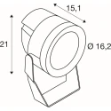 SLV Proyector para exteriores PL-BEAM PRO M SP DALI ASYM 25° 3000K controlable por DALI, asimétrico IP66, antracita