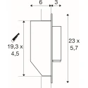 SLV Luminaria de pared empotrable GRIP! S WL DIM USB-C con interruptor, ajustable, con función de carga USB IP20, negro