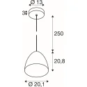 Luminaria colgante PARA CONE 20 SMART SET E27 RGBW juego de 1, RGBW, con portalámpara E27 IP20, regulable