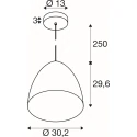 Luminaria colgante PARA CONE 30 SMART SET E27 RGBW juego de 1, RGBW, con portalámpara E27 IP20, regulable