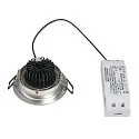 LED Downlight Set NEW TRIA DL ROUND Recessed luminaire, 6W, 38°, 2700K, incl. driver, clip springs, white