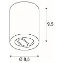 Ceiling luminaire TRILEDO ROUND CL Surface mount luminaire Downlight, LED, 6W, 38°, 3000K, incl. driver, white