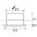 SLV Luminaria empotrable para techos PATTA-I ROUND redondo, rígido IP65 / IP20, blanco regulable