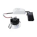 SLV Luminaria empotrable para techos PATTA-I ROUND redondo, rígido IP65 / IP20, aluminio cepillado regulable