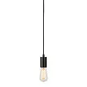 SLV Luminaria colgante FITU PD con cable abierto E27, negro regulable