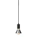 SLV Luminaria colgante FITU PD con cable abierto E27, negro regulable
