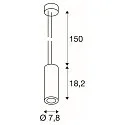 SLV LED Pendant luminaire SUPROS 78 LED, round, 9W, 60°, 3000K, white