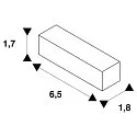 SLV Conector longitudinal monofásico versión incorporada, blanco