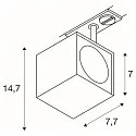 Foco monofásico ALTRA DICE angular, incl. adaptador monofásico GU10, blanco