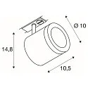 SLV Foco monofásico ENOLA C incl. adaptador monofásico IP20, blanco 