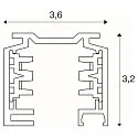 Eutrac Raíl de montaje trifásico EUTRAC 2M SURFACE, negro