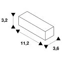 Eutrac Feed-In for 3-Phase High voltage Track Earth right, Feed-In 2, black