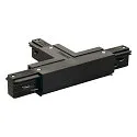 Conector en T trifásico EUTRAC tierra a la izquierda, tierra adentro, negro