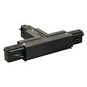 Conector en T trifásico EUTRAC tierra derecha, tierra a la izquierda, negro