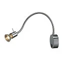 Wall luminaire DIO FLEX PLATE chrome, GU10