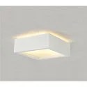 Plaster Ceiling luminaire GL 104 E27, rectangular, white plaster