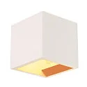 Luminaria de pared PLASTRA CUBE angular G9, blanco
