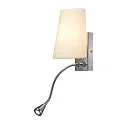 Luminaria de pared COUPA FLEXLED G9, cromo, blanco