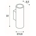 SLV Luminaria de pared ENOLA B UP/DOWN GU10 IP20, latón regulable