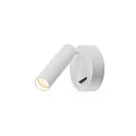 Foco KARPO 30 WL con interruptor, simple, blanco
