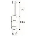 SLV Luminaria colgante LISENNE E27, gris, color humo regulable