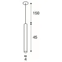 SLV Luminaria colgante HELIA 40 PD versión incorporada, negro