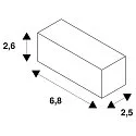 SLV Accessories for 3-Phase surface track S-TRACK Straight coupler, electrical, black