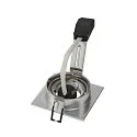 SLV Luminaria empotrable PIREQ QPAR51 SQUARE DOWNLIGHT giratorio, giratorio GU10 IP20, aluminio cepillado regulable