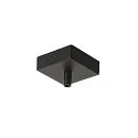 Roseta de techo para GLENOS angular, con alivio de tensión, negro mate