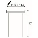 Luminaria empotrable en suelo DASAR EXACT GU10 angular GU10 IP67, acero inoxidable, negro