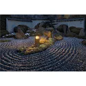 SLV Luminaria de pie para exteriores RUSTY® SQUARE 40 pequeño, angular E27 IP55, color oxidado regulable