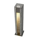 SLV Luminaria de pie para exteriores ARROCK SLOT angular, radiación lateral GU10 IP55, acero inoxidable, gris