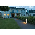 SLV Luminaria de pie para exteriores ARROCK SLOT angular, radiación lateral GU10 IP55, acero inoxidable, gris