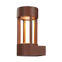 LED Outdoor luminaire SLOTS WALL Wall luminaire, 6,3W, COB LED, 3000K, IP44, rust