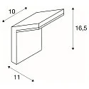 SLV LED Outdoor luminaire ORDI Wall luminaire, anthracite, 120°, SMD LED, 3000K, IP44, excl. Sensor