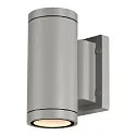 Luminaria de pared para exteriores MYRA UP/DOWN rígido, directo / indirecto GU10 IP55, gris plateado regulable