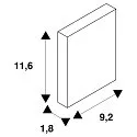 SLV Surface mounting frame for Outdoor wall luminaire ENOLA C OUT WL / MYRA wall luminaires, anthracite