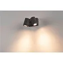 SLV LED Outdoor Spot HELIA LED 2 Spot, 2x8W LED, 38°, 3000K, IP55, anthracite