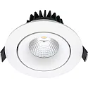 Luminaria empotrable VELIA TILT redondo IP44, blanco mate regulable 13W 850lm 1800|3000K