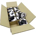 Luminaria empotrable QUICK INSTALL G2 redondo, juego de 10 GU10 IP44, aluminio cepillado 