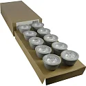 Bombilla LED 10 piezas GU10 4,8W 380lm 3000K 36° regulable ópalo