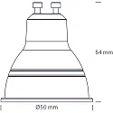 SLV Bombilla LED 10 piezas GU10 4,8W 380lm 3000K 36° regulable ópalo