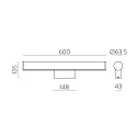 ACB mirror luminaire URATURKANA 3908/16 IP44, chrome, opal